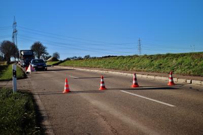 Waiblingen-Bittenfeld: Vollsperrung nach vermeintlichem Fahrzeugbrand auf der Landesstrasse